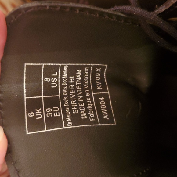 Dr. Martens Women's Shriver Hi Fashion Black Leather Platform Lace Up Boots - Picture 4 of 5